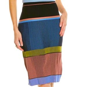 NEW Diane Von Furstenberg Petrina Metallic Pencil Skirt